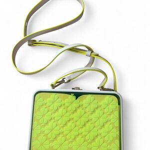 Kate Spade Lime Green Floral Crossbody Bag